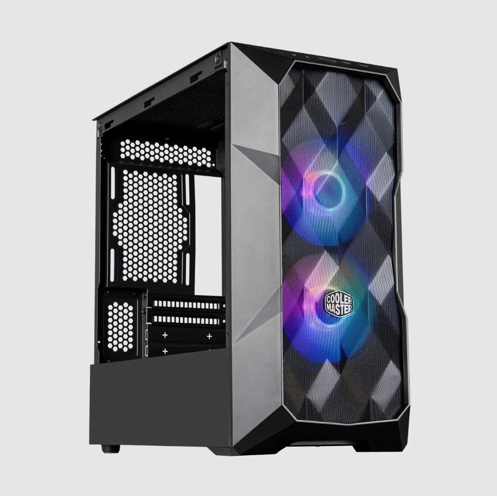 COOLER MASTER TD300 MESH / CAJA M-ATX / 1X VIDRIO TEMPLADO LATERAL /  2X ABANICO 120MM ARGB